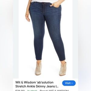 Wit & Wisdom “absolution” Blue Skinny Jeans